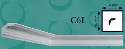 Плинтус потолочный C6L