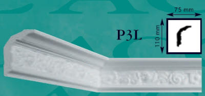 Плинтус потолочный P3L