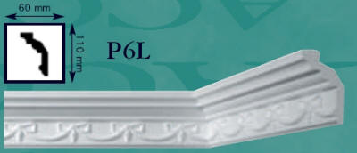 Плинтус потолочный P6L