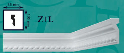 Плинтус потолочный Z1L