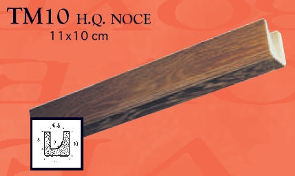 Балка ТМ10 Цвет "ОРЕХ". Балка полиуретановая декоративная.