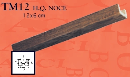 Балка ТМ12 Цвет "ОРЕХ". Балка полиуретановая декоративная.