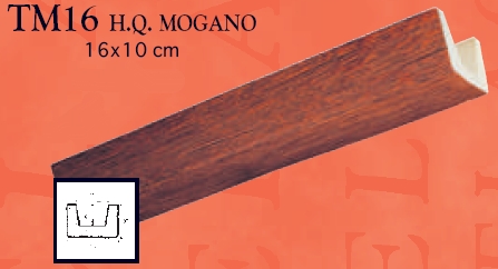 Балка ТМ16 Цвет "МАХАГОН". Балка полиуретановая декоративная.