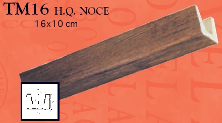 Балка ТМ16 Цвет "ОРЕХ". Балка полиуретановая декоративная.