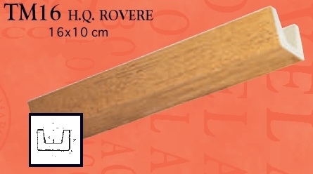 Балка ТМ16 Цвет "СВЕТЛЫЙ ДУБ". Балка полиуретановая декоративная.