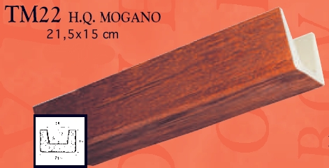 Балка ТМ22 Цвет "МАХАГОН" .Балка полиуретановая декоративная.