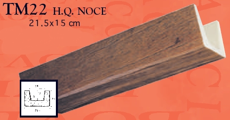 Балка ТМ22 Цвет "ОРЕХ". Балка полиуретановая декоративная.