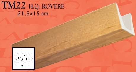 Балка ТМ22 Цвет "СВЕТЛЫЙ ДУБ". Балка полиуретановая декоративная.