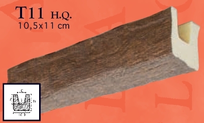 Балка полиуретановая. Декоративная балка Т11 ( Античная) .