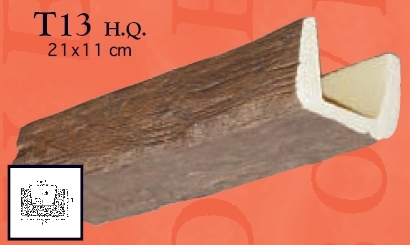 Балка полиуретановая. Декоративная балка Т13 ( Античная) .