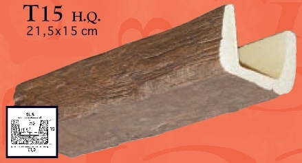 Балка полиуретановая. Декоративная балка Т15 ( Античная) .
