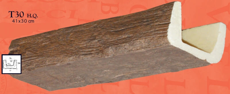 Балка полиуретановая. Декоративная балка Т30 ( Античная) .