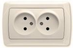 Розетка VI-KO Carmen двойная с заземлением кремовая