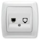 Розетка VI-KO Carmen одинарная телефонная белая