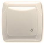 Розетка VI-KO Carmen одинарная с заземлением и крышкой кремовая