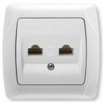 Розетка VI-KO Carmen двойная копьютерная (витая пара) белая