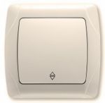 Выключатель VI-KO Carmen одноклавишный проходной кремовый Выключатель VI-KO Carmen одноклавишный проходной кремовый