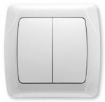 Выключатель VI-KO Carmen двухклавишный белый Выключатель VI-KO Carmen двухклавишный белый